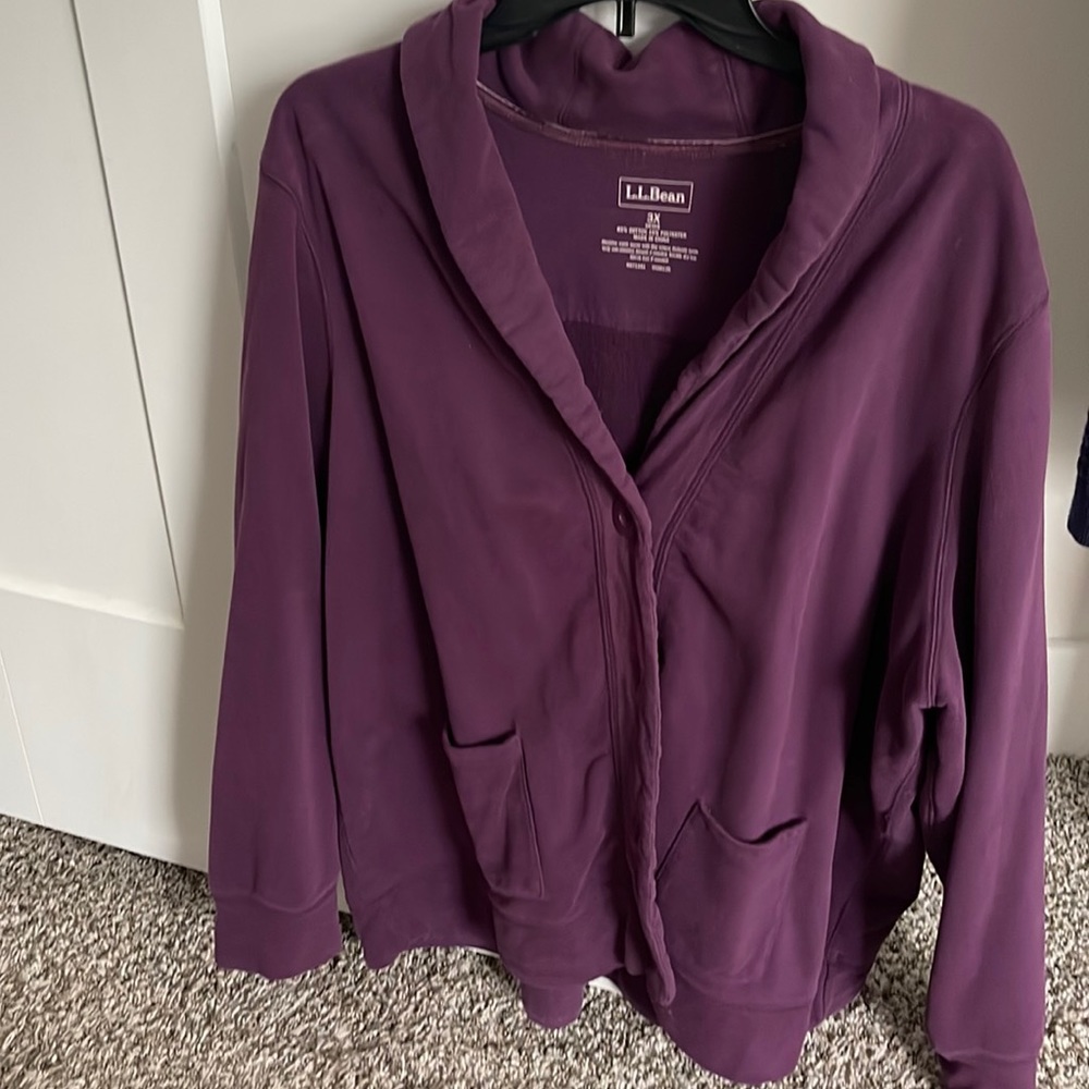 Llbean cardigan 3x